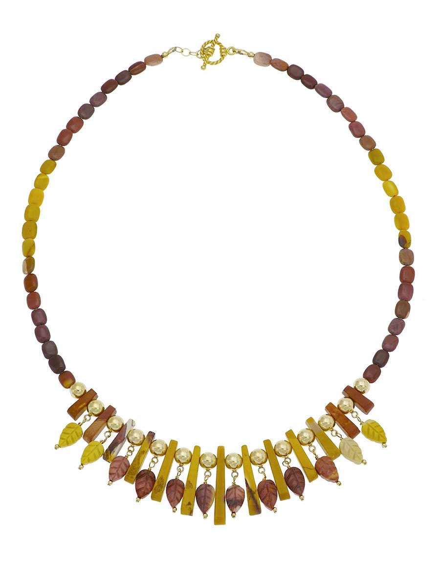 Mookaite Fall Leaves Necklace - Why Ever Knot